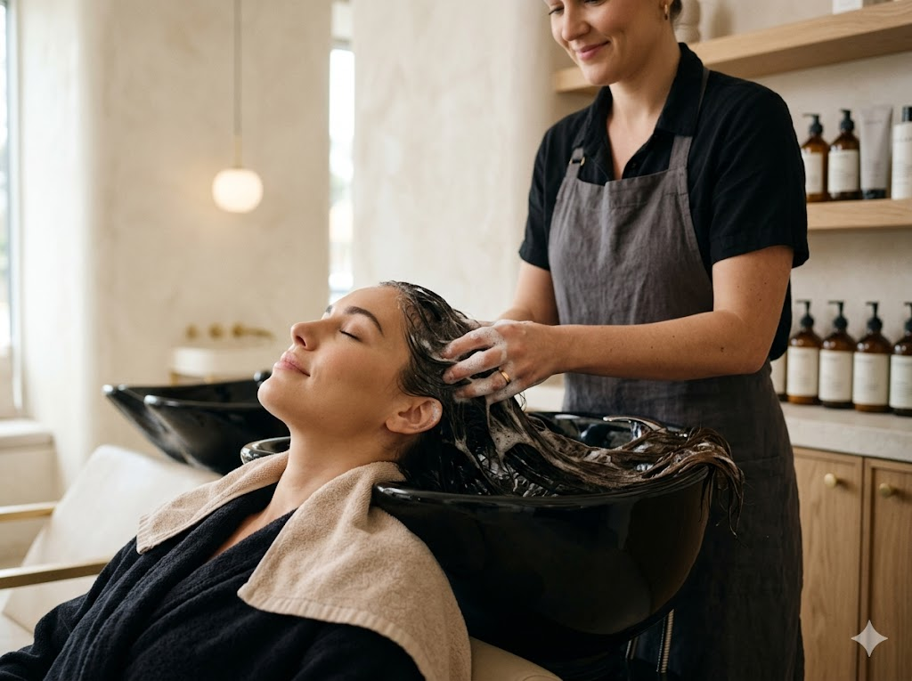 Hair wash and styling service